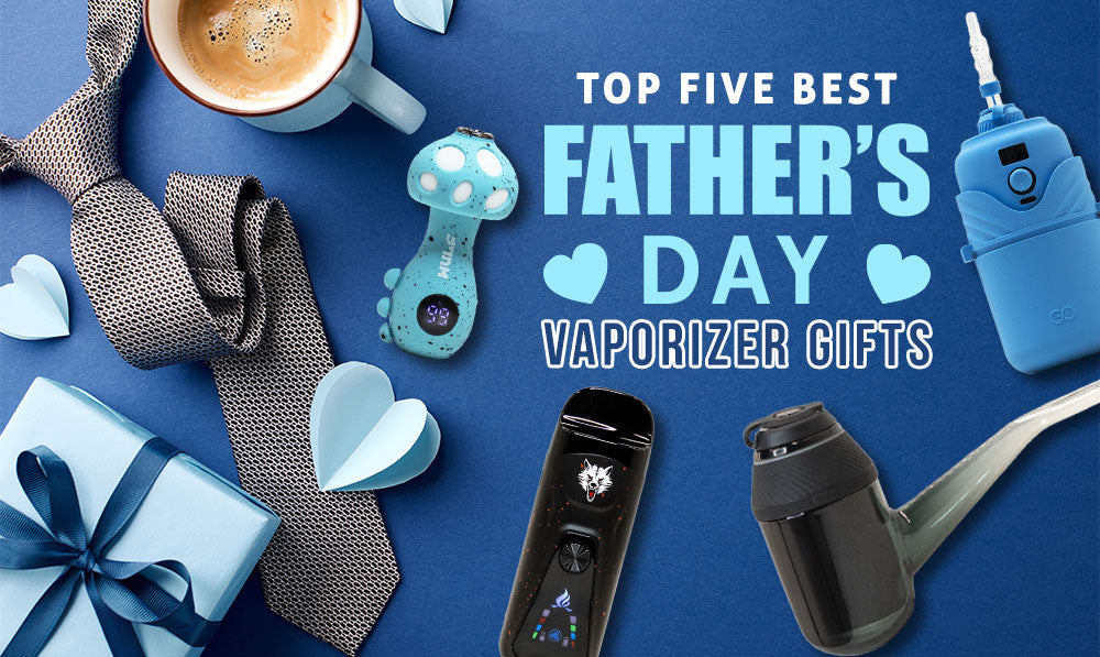 Father's Day background with Wulf, Puffco, and Yocan products