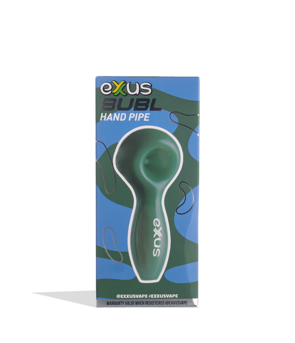 Jade Green Exxus Vape BUBL Hand Packaging Pipe Front View on White Background