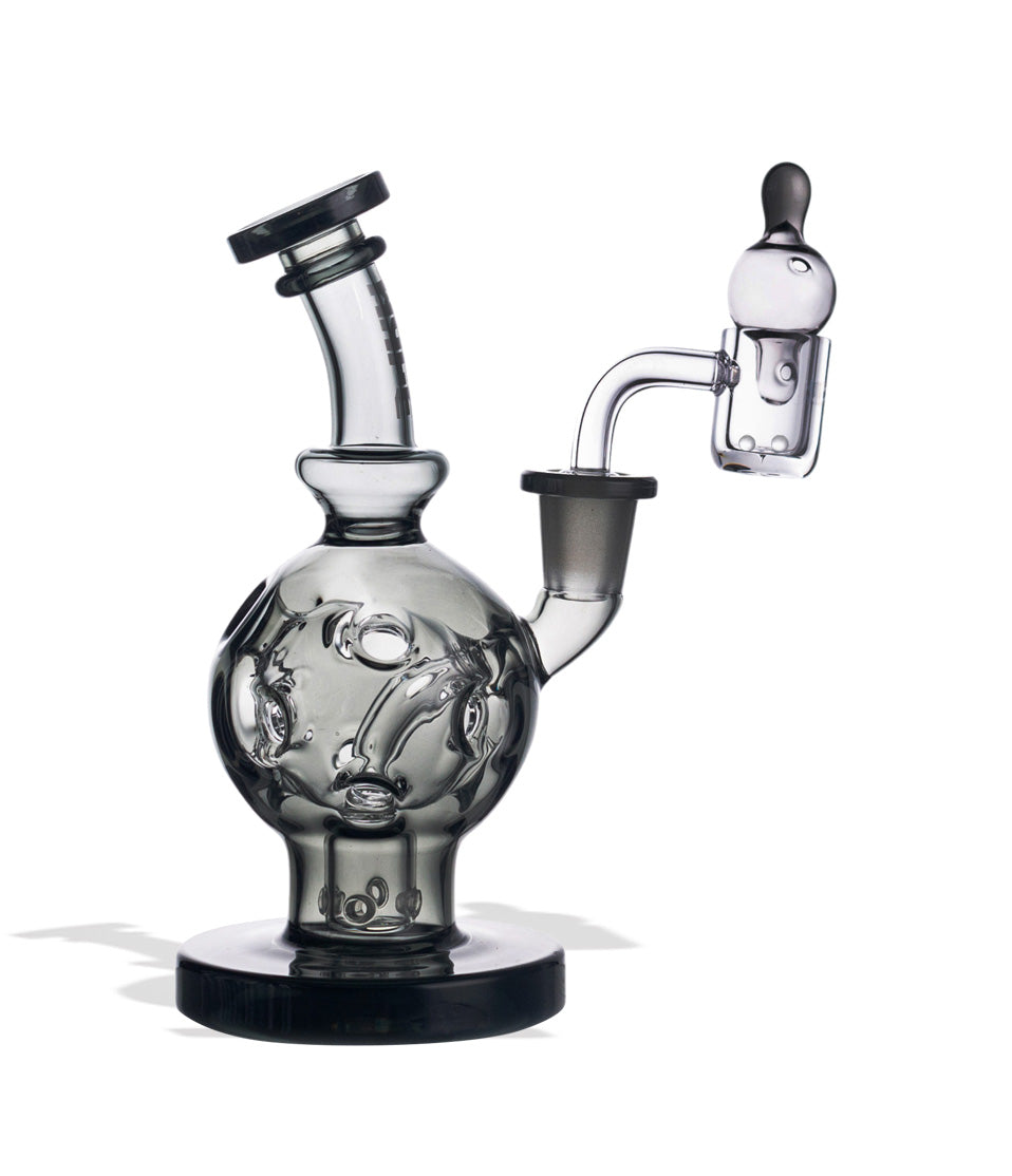 Smoke Wulf Mods Atom 14mm Dab Rig with Quartz Banger Front View on White Background