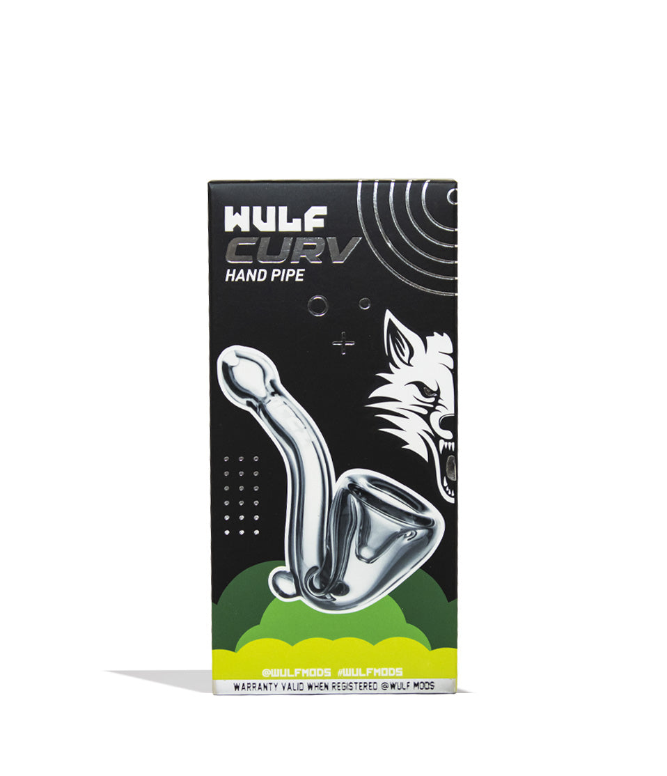 Clear Wulf Mods Curv Hand Pipe Packaging Front View on White Background