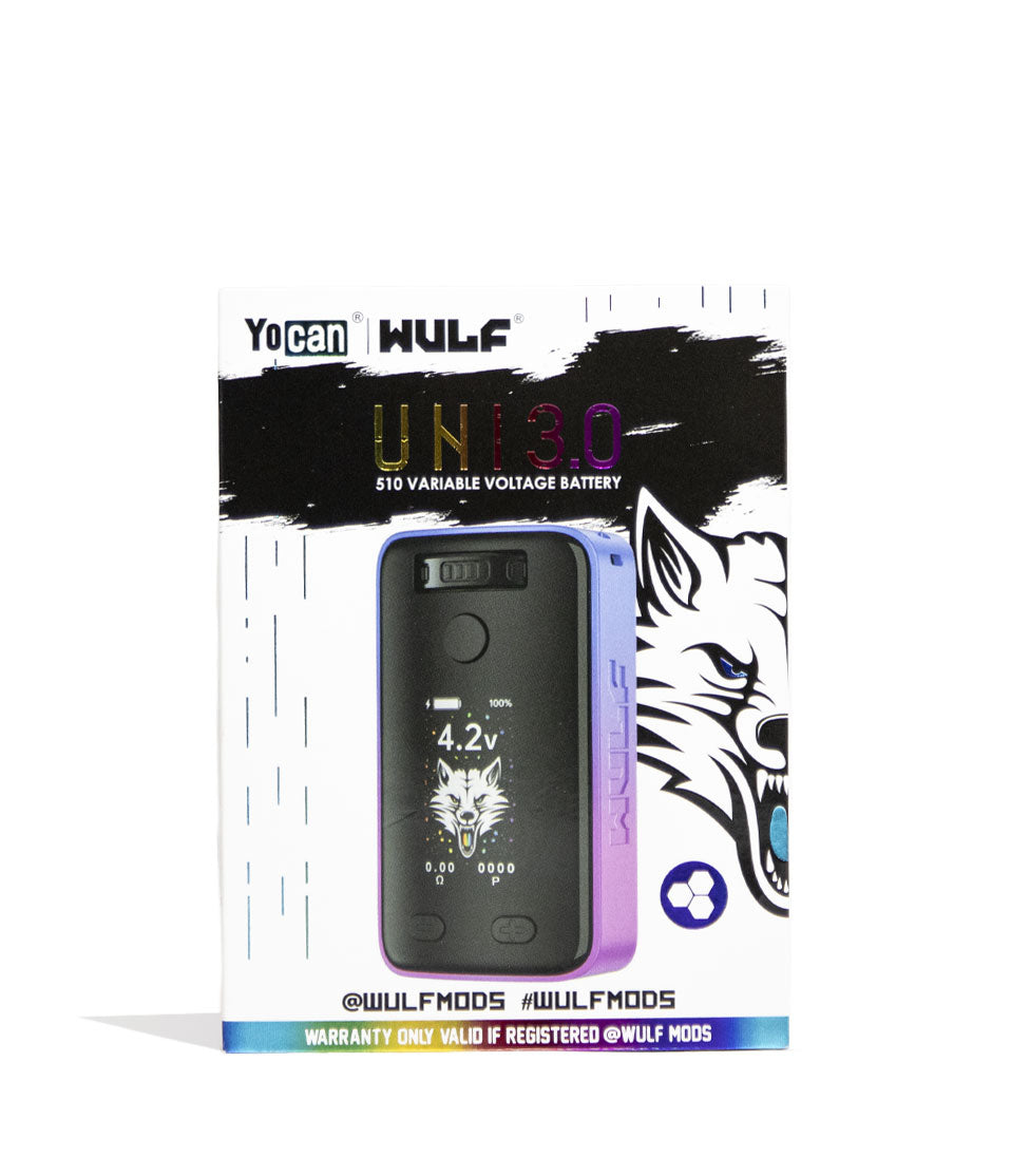 Full Color Wulf Mods UNI 3.0 Universal Variable Voltage Battery Front View on White Background